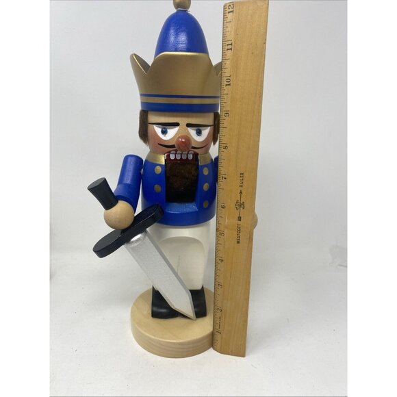 Steinbach German 12” Wooden Nutcracker Chubby Bavarian King With Sword S1377 - Picture 7 of 10